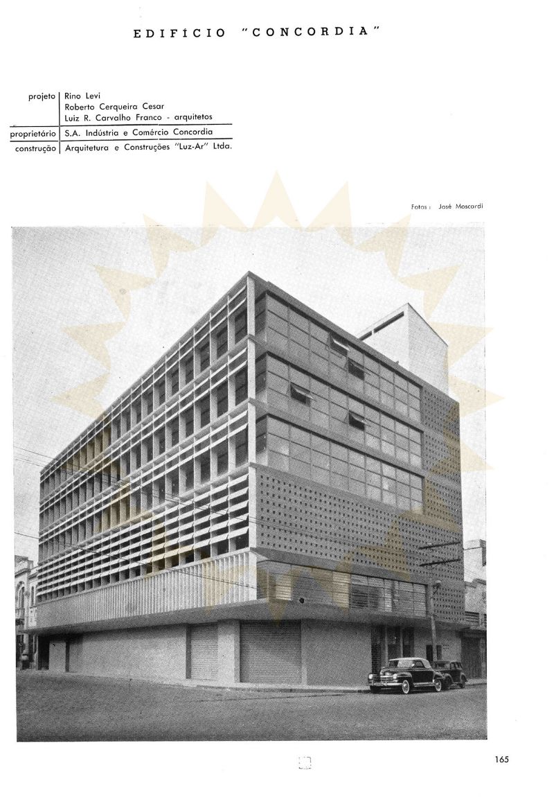 Edifício Concordia, 1958. Fonte: Edifício Concordia Acrópole. São Paulo, ano 20, n.233, p.165, mar. 1958.